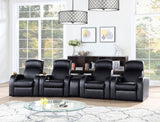 Cyrus 5-piece Upholstered Home Theater Seating - Tampa Furniture Outlet