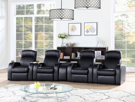 Cyrus 5-piece Upholstered Home Theater Seating - Tampa Furniture Outlet