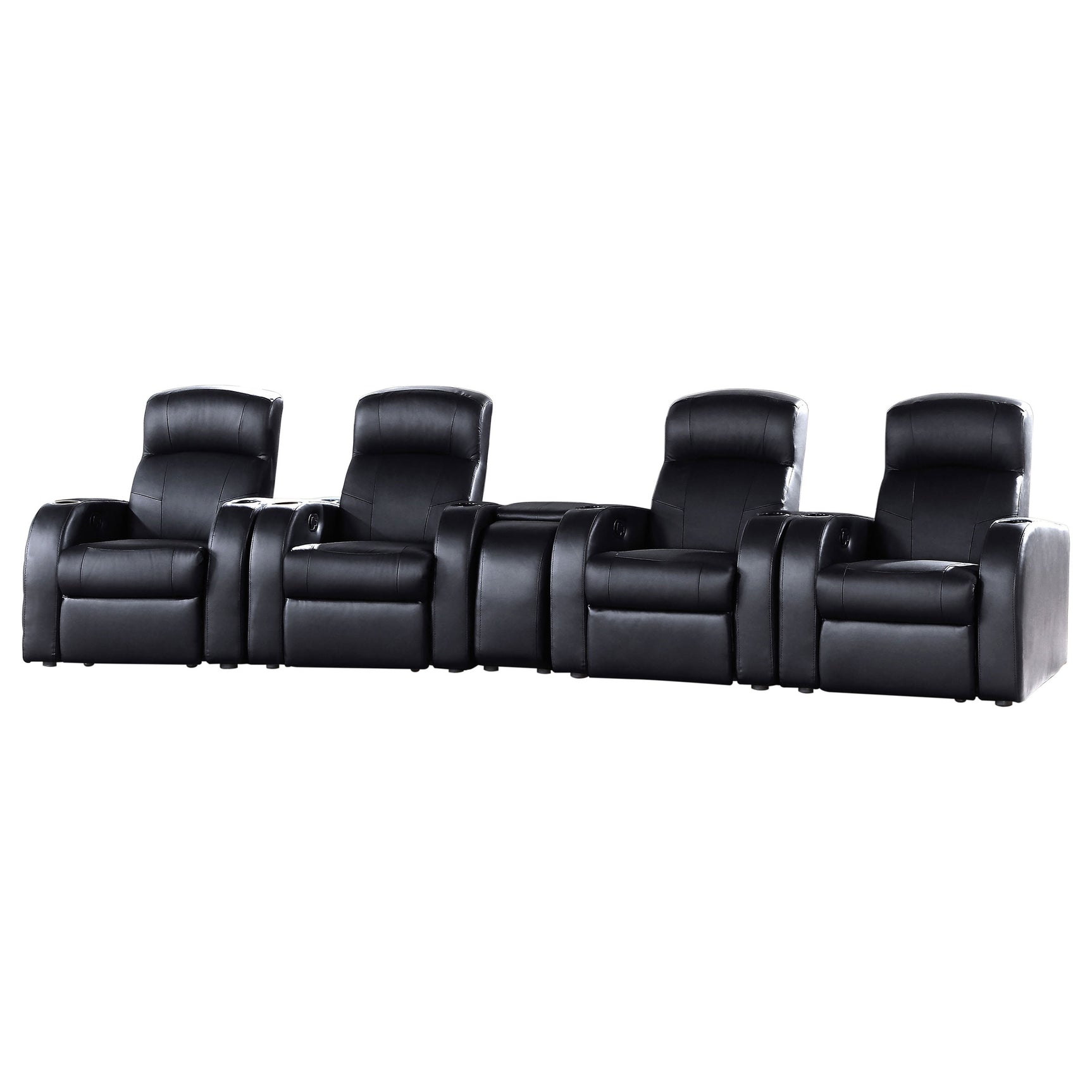 Tampa Furniture Outlet - Coaster - Cyrus 5-piece Upholstered Home Theater Seating - 600001-S4B
