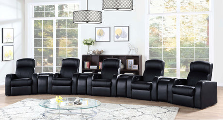 Cyrus 9-piece Upholstered Home Theater Seating - Tampa Furniture Outlet