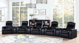 Cyrus Upholstered Track Arm Recliner Black - Tampa Furniture Outlet