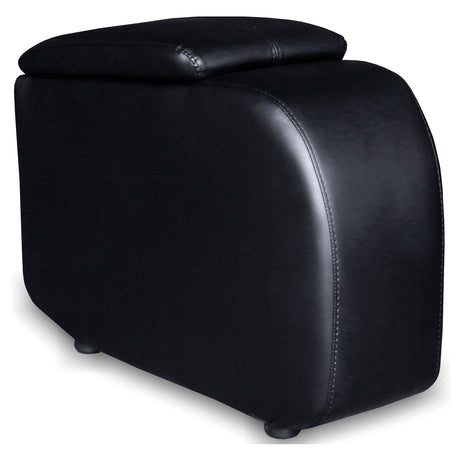 Tampa Furniture Outlet - Coaster - Cyrus Upholstered Home Theater Storage Wedge Console Black - 600002