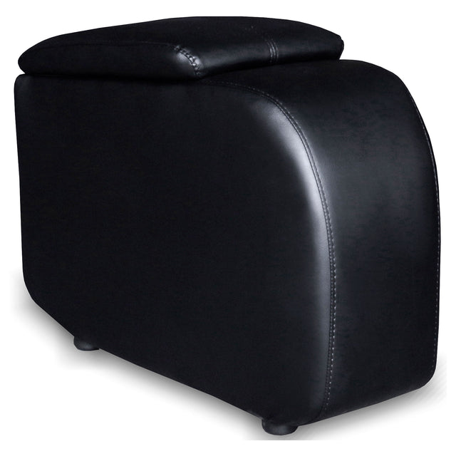Tampa Furniture Outlet - Coaster - Cyrus Upholstered Home Theater Storage Wedge Console Black - 600002