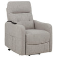 Tampa Furniture Outlet - Coaster - Dayes Upholstered Power Lift Recliner Chair Taupe - 600131P
