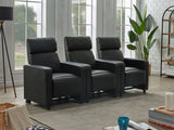 Toohey Upholstered Tufted Recliner Living Room Set Black - Tampa Furniture Outlet