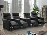 Toohey Upholstered Tufted Recliner Living Room Set Black - Tampa Furniture Outlet
