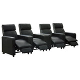 Toohey Upholstered Tufted Recliner Living Room Set Black - Tampa Furniture Outlet