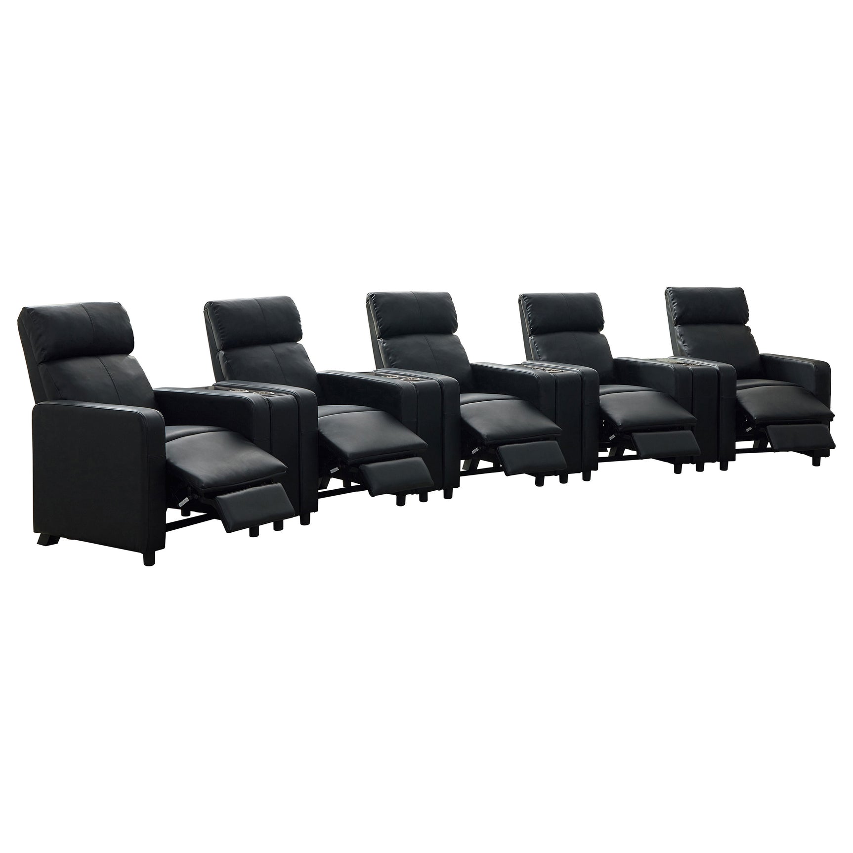 Toohey Upholstered Tufted Recliner Living Room Set Black - Tampa Furniture Outlet