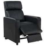 Toohey Upholstered Tufted Recliner Living Room Set Black - Tampa Furniture Outlet