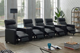 Toohey Upholstered Tufted Recliner Living Room Set Black - Tampa Furniture Outlet