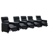 Toohey Upholstered Tufted Recliner Living Room Set Black - Tampa Furniture Outlet