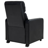 Toohey Upholstered Home Theater Push Back Recliner Black - Tampa Furniture Outlet
