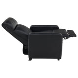 Toohey Upholstered Home Theater Push Back Recliner Black - Tampa Furniture Outlet