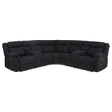 Tampa Furniture Outlet - Coaster - Hagen Upholstered Power Reclining Sectional Sofa Steel Grey - 600500P