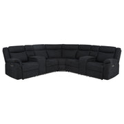 Tampa Furniture Outlet - Coaster - Hagen Upholstered Power Reclining Sectional Sofa Steel Grey - 600500P