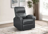 Grant Upholstered Power Recliner Chair Grey - Tampa Furniture Outlet