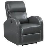 Grant Upholstered Power Recliner Chair Grey - Tampa Furniture Outlet