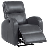 Tampa Furniture Outlet - Coaster - Grant Upholstered Power Recliner Chair Grey - 601499P