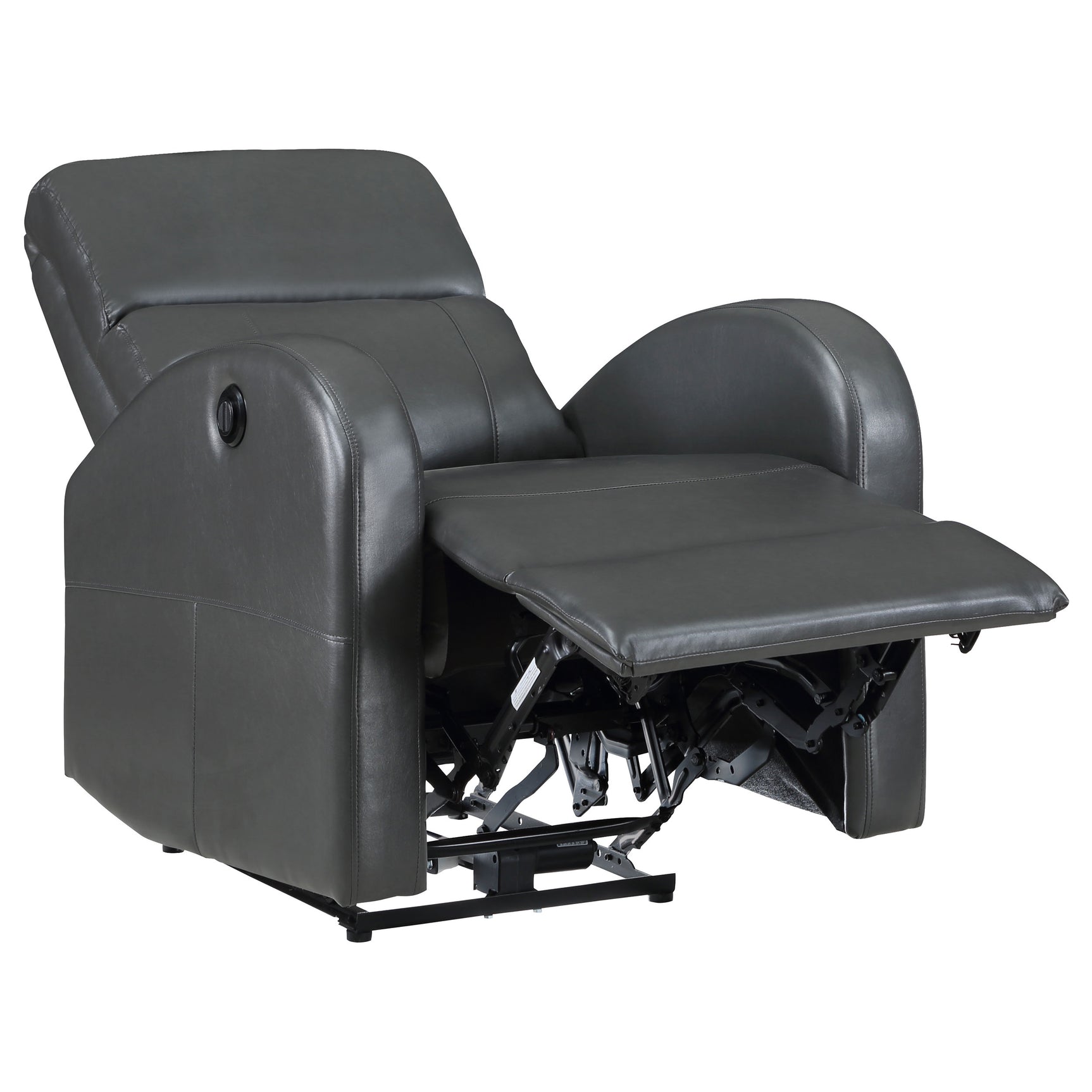 Grant Upholstered Power Recliner Chair Grey - Tampa Furniture Outlet