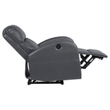 Grant Upholstered Power Recliner Chair Grey - Tampa Furniture Outlet