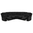Tampa Furniture Outlet - Coaster - Atkinson Upholstered Reclining Sectional Sofa Black - 601520