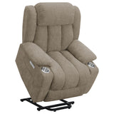Houston Upholstered Power Lift Recliner Chair Camel - Tampa Furniture Outlet