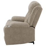 Houston Upholstered Power Lift Recliner Chair Camel - Tampa Furniture Outlet