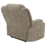 Houston Upholstered Power Lift Recliner Chair Camel - Tampa Furniture Outlet