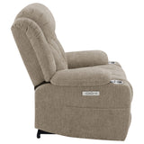 Houston Upholstered Power Lift Recliner Chair Camel - Tampa Furniture Outlet