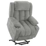 Houston Upholstered Power Lift Recliner Grey - Tampa Furniture Outlet