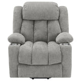 Houston Upholstered Power Lift Recliner Grey - Tampa Furniture Outlet