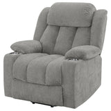 Houston Upholstered Power Lift Recliner Grey - Tampa Furniture Outlet