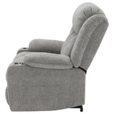 Houston Upholstered Power Lift Recliner Grey - Tampa Furniture Outlet
