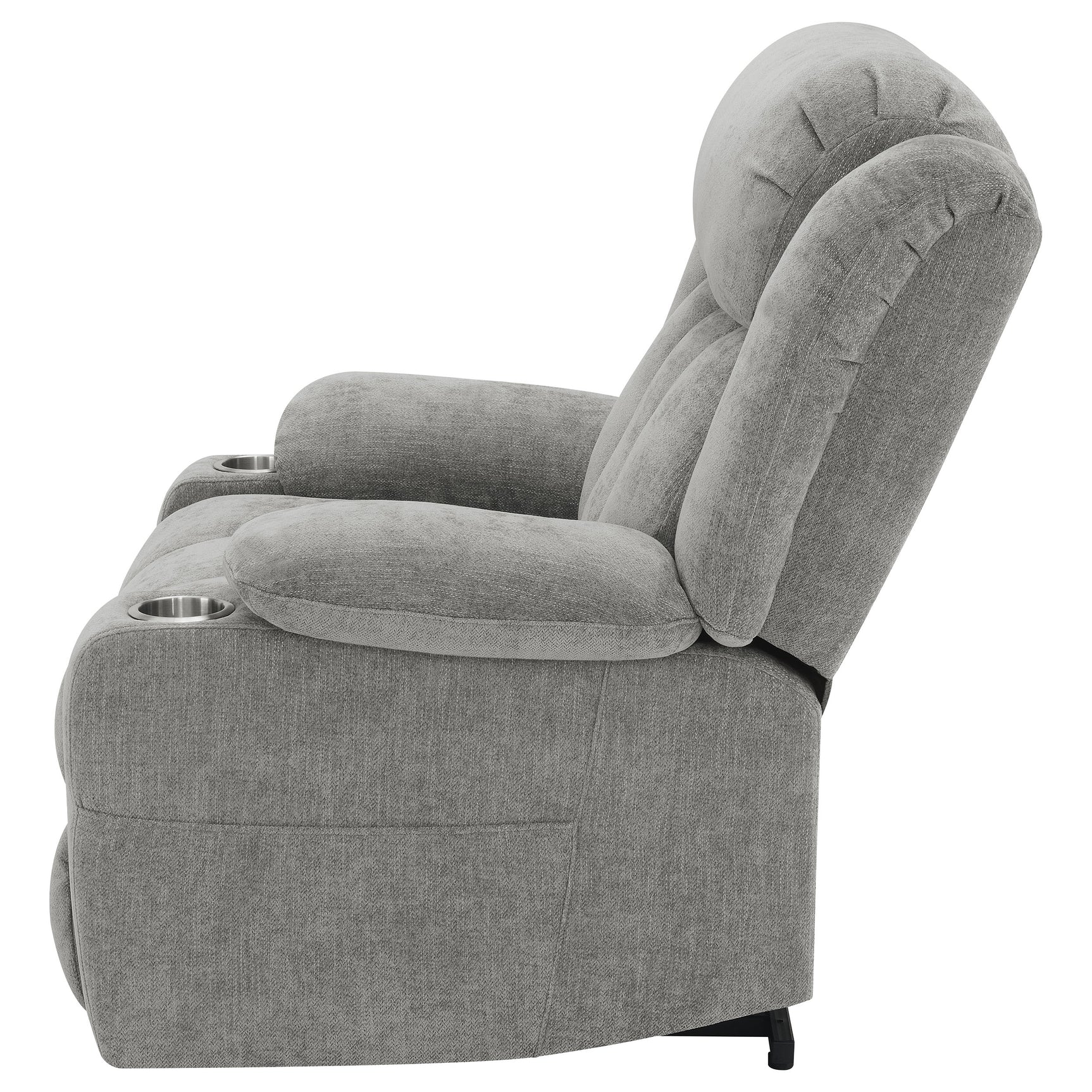 Houston Upholstered Power Lift Recliner Grey - Tampa Furniture Outlet