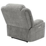 Houston Upholstered Power Lift Recliner Grey - Tampa Furniture Outlet