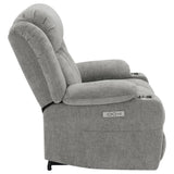 Houston Upholstered Power Lift Recliner Grey - Tampa Furniture Outlet