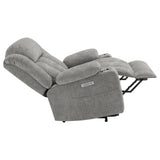 Houston Upholstered Power Lift Recliner Grey - Tampa Furniture Outlet
