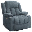 Tampa Furniture Outlet - Coaster - Houston Upholstered Power Lift Recliner Slate Blue - 602294P