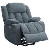 Houston Upholstered Power Lift Recliner Slate Blue - Tampa Furniture Outlet