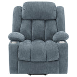 Houston Upholstered Power Lift Recliner Slate Blue - Tampa Furniture Outlet