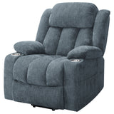 Houston Upholstered Power Lift Recliner Slate Blue - Tampa Furniture Outlet