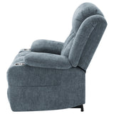 Houston Upholstered Power Lift Recliner Slate Blue - Tampa Furniture Outlet