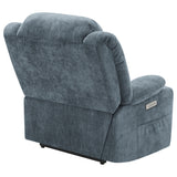 Houston Upholstered Power Lift Recliner Slate Blue - Tampa Furniture Outlet
