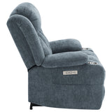 Houston Upholstered Power Lift Recliner Slate Blue - Tampa Furniture Outlet