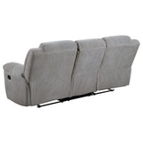 Gilson 2-piece Chenille Upholstered Reclining Sofa Set Grey - Tampa Furniture Outlet