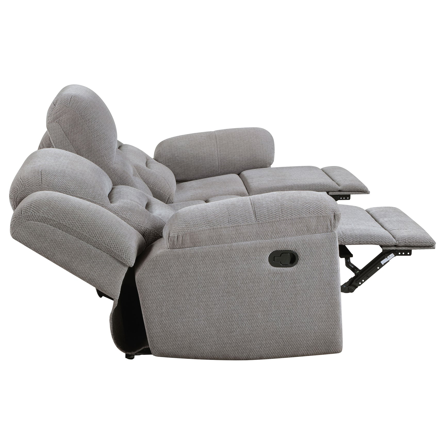 Gilson 2-piece Chenille Upholstered Reclining Sofa Set Grey - Tampa Furniture Outlet