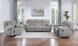 Tampa Furniture Outlet - Coaster - Gilson 3-piece Chenille Upholstered Reclining Sofa Set Grey - 602551-S3
