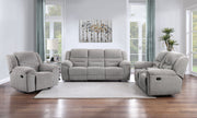 Tampa Furniture Outlet - Coaster - Gilson 3-piece Chenille Upholstered Reclining Sofa Set Grey - 602551-S3
