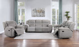 Gilson 3-piece Chenille Upholstered Reclining Sofa Set Grey - Tampa Furniture Outlet