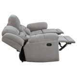 Gilson 3-piece Chenille Upholstered Reclining Sofa Set Grey - Tampa Furniture Outlet